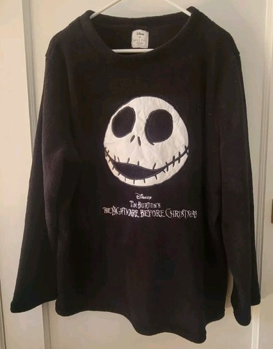 Disney Nightmare Before Christmas Jack Skellington Fleece Sweater XL