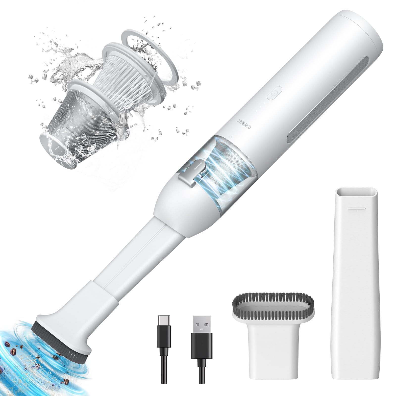 Handheld Vacuum Cordless Portable Small Car Vac Cleaner for Pet Hair, 1 Sucti...