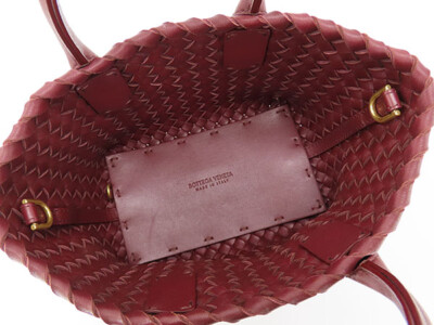 Bottega Veneta Intrecciato Mini Cabas Tote Bag Handbag Pouch