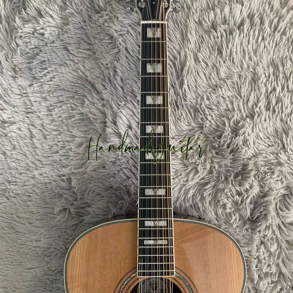 【Lefty】F-512 12-string Acoustic Guitar Solid Spruce Rosewood Body Mahogany Neck - Image 2 of 4