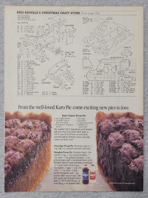 1986 Magazine Advertisement Page Karo Corn Syrup Pecan Pie Recipe Print Ad