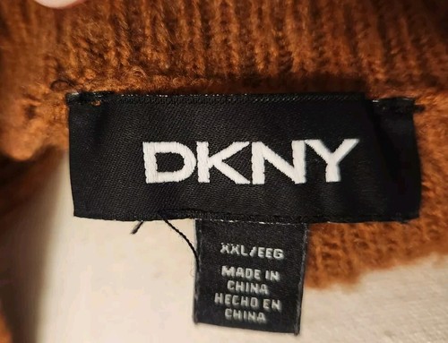 Women's DKNY XL Long Sleeve Burnt Orange Sweater - Picture 3 of 3