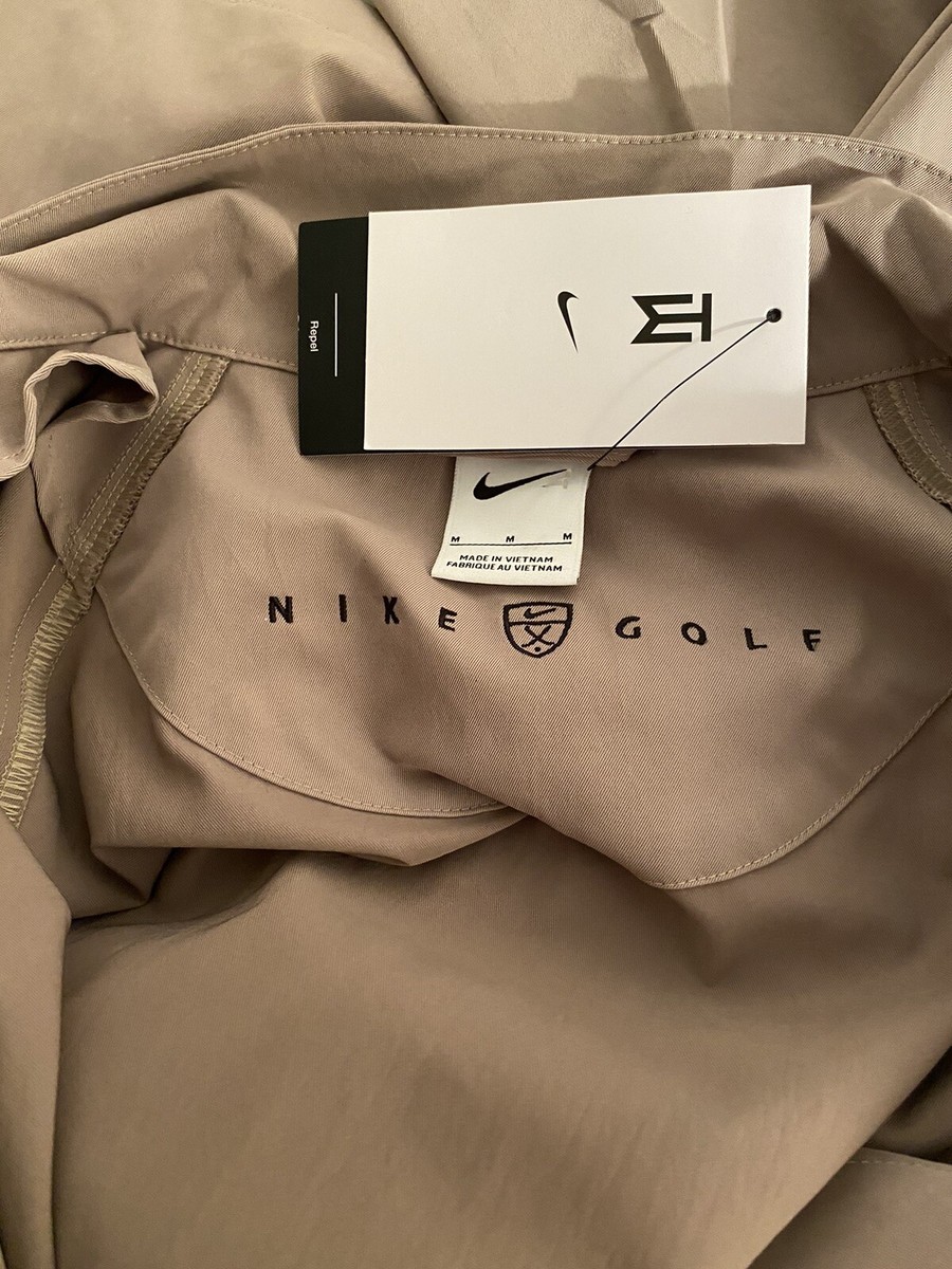 $125 Nike Tiger Woods Repel Golf Jacket Khaki Size Medium Full Zip