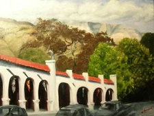 Nancy Horwick "Ojai Arcade"18" x 24"OriginalOil Signed GALLERY LIQUIDATION $231!