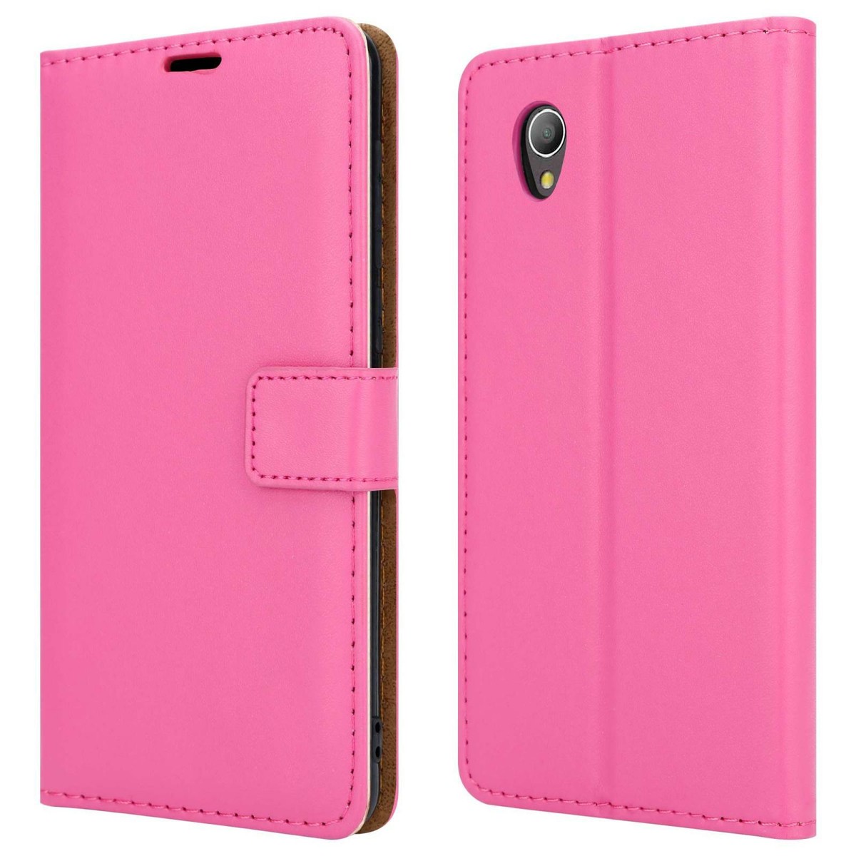 Fertuo Cover Alcatel 1SE 2020, Custodia Portafoglio Cover a Libro in Pelle Flip Case con Silicone Bumper, Fibbia Magnetica, Porta Carte, Kickstand, per Alcatel 1SE 2020, Viola