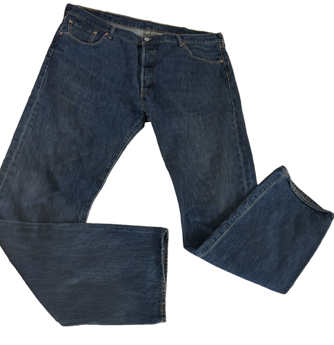 Vintage 90s Levis 501 Red Tab Button Fly Tag Med Wash Distressed 36/28 - 第 1/11 張圖片