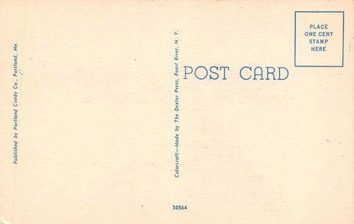 The Pier And White Way Scene At Old Orchard Beach,ME Vtg 1930's Linen Postcard - Picture 2 of 2