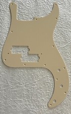 New Great- For Fender Japan Precision Bass Guitar Pickguard 1 Ply Vintage Yellow