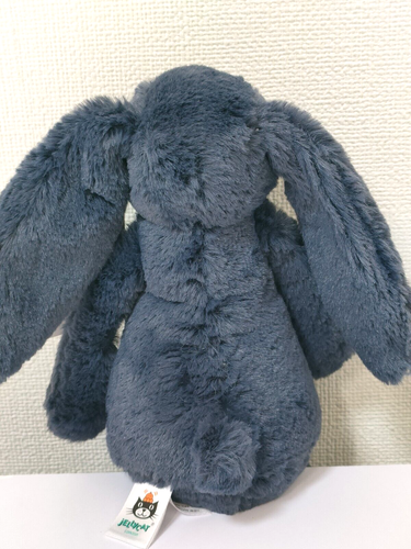 JellyCat Plush Rabbit Bashful Navy Bunny Small H18cm 7.1in & NWT - Picture 6 of 8