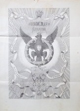 § ICONOGRAFIA SABAUDA - Presentaz. viagg. da Torino con incisione interna 1874