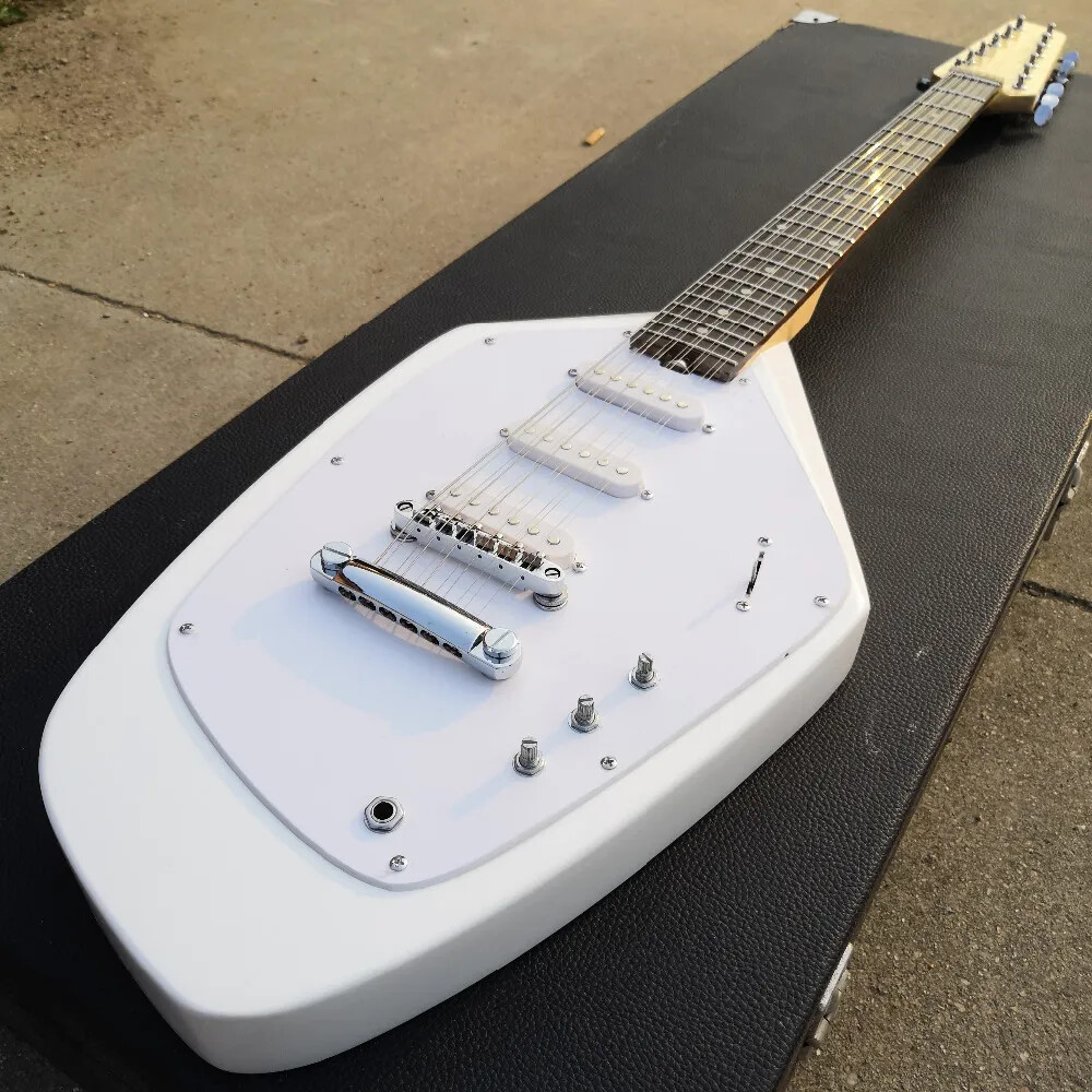 12 Strings VOX Teardrop Phantom XII Shaped Body White