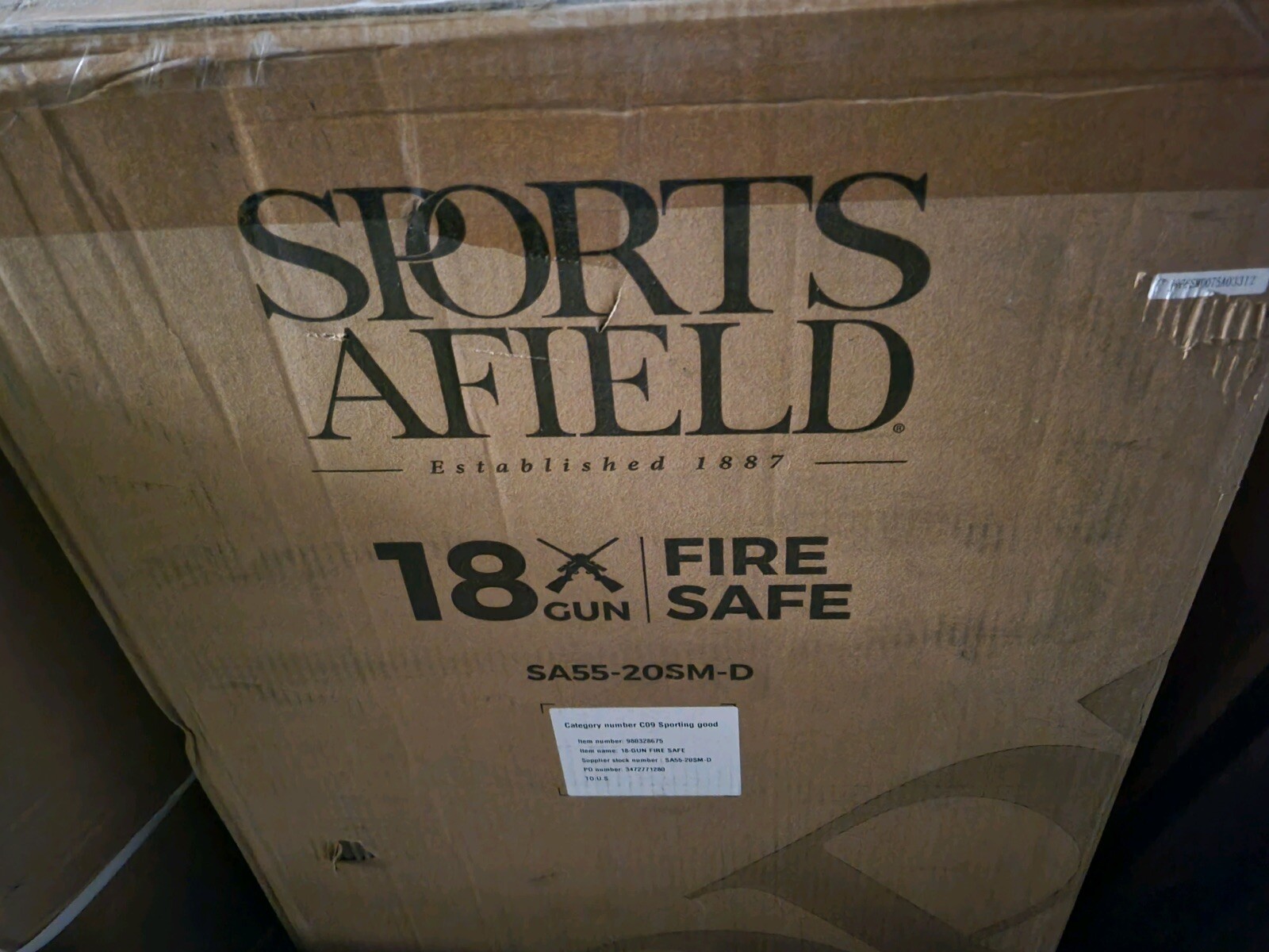 Sports Afield 18Gun Fireproof Safe with Electronic Lock, Gray Gloss