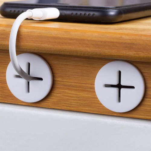 8PCS Desktop Cable Organizer Cable Holes Management Rubber Pass Through Grommet - Photo 6 sur 12