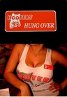 Hung Over Hooters Girl Uniform Name Tag Pin  Drag Queen Cross Dresser Showgirl  — photo 1