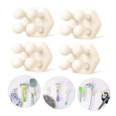 Silicone Toothbrush Holders for Bathroom - Adhesive Shower Toothbrush Cream