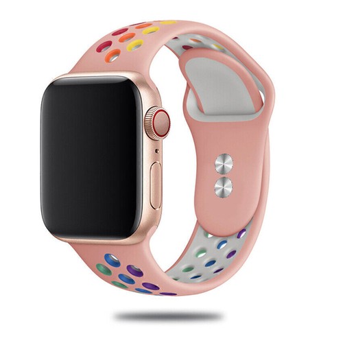 Silicone Sport Band Strap for Apple Watch SE iWatch Series 9 8 7 6 38/41/44/49mm - Picture 41 of 45