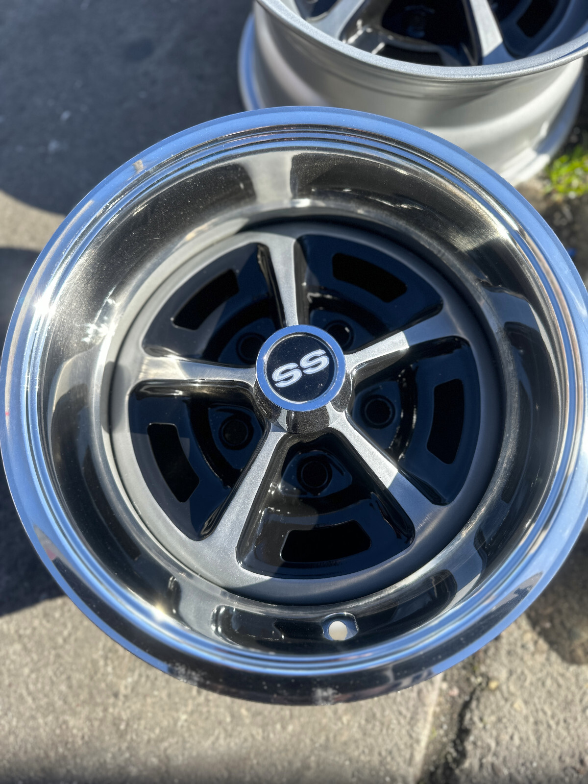 ORIGINAL (YA) 14X7 CHEVY RALLY WHEELS - SET OF 4 WITH CAPS & TRIM RINGS ...