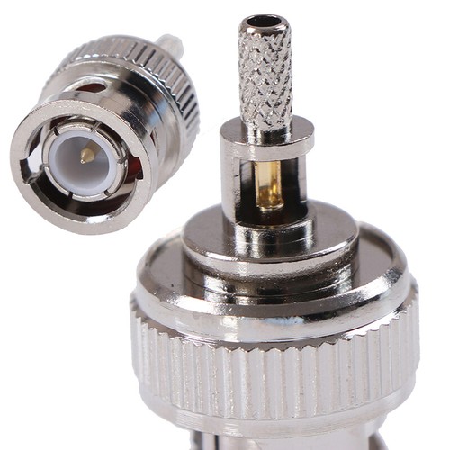 10Pcs BNC Male plug window crimp RG316 RG174 RG179 LMR100 Cable Connector> xg - Zdjęcie 5 z 12