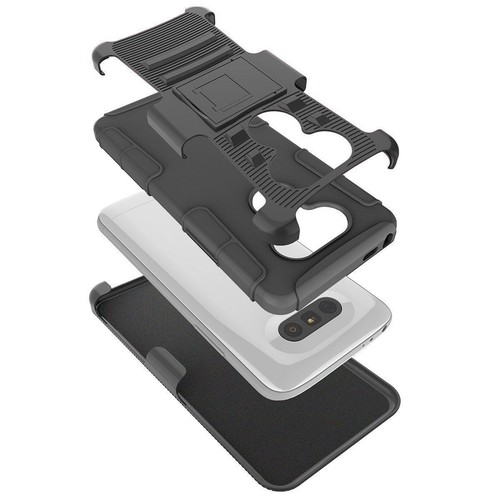For LG G6 Plus Hybrid Armor Rugged Kickstand Holster Belt Clip Protective Case - Picture 3 of 18