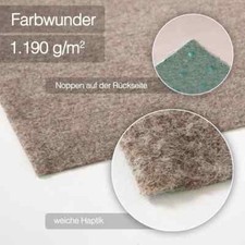 Kunstrasen Rasenteppich 1190g/m² Farbwunder Pro Beige Vlies Kunstrasenteppich