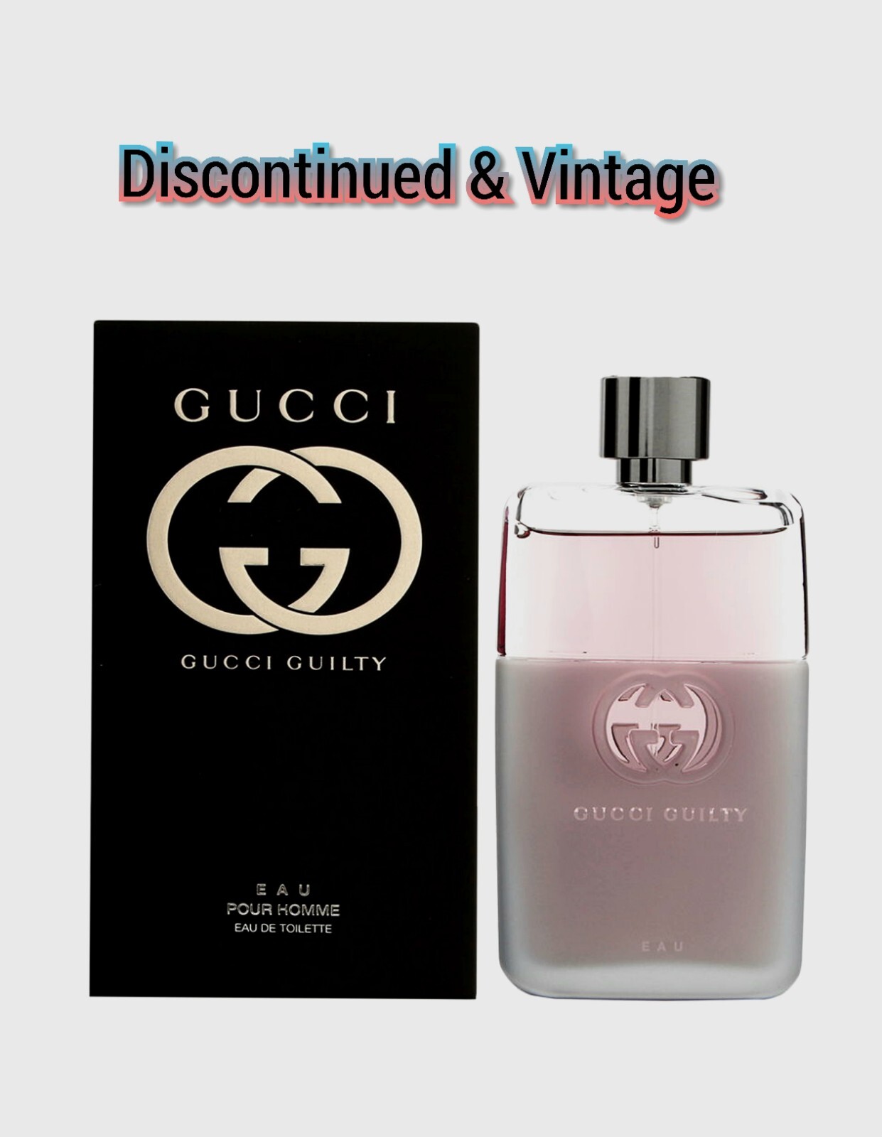 Gucci Guilty EAU Pour Homme Edt 90ml Spray Men's, New&Sealed-Discontinued-RARE