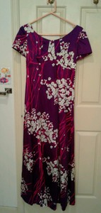 Vintage-LORD-amp-TAYLOR-Maxi-Dress-Purple-Pink-Floral-Womans-Size-8