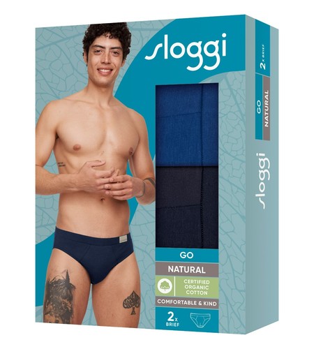 Paquete de 2 calzoncillos Sloggi Go naturales para hombre 96% algodón 10214618 precio de venta sugerido por el fabricante £23.00 - Imagen 31 de 41