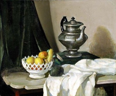 Oil painting Still-Life-with-Pitcher-Richard-Edward-Miller-oil-painting canvas