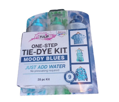 Tulip One-Step Tie-Dye Kit Premium Dye and Supplies Moody Blue up to 9 projects