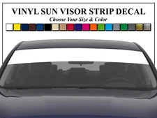 60" Sun Visor Vinyl Decal Strip *20 Colors* Banner Blank Windshield Sticker