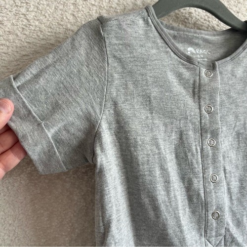 Rags To Raches Toddler Gray Short Sleeves One Piece Romper Size 3/4 - Picture 5 of 10