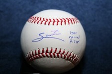 ADRIAN SANTANA AUTOGRAPHED BASEBALL TAMPA BAY RAYS HOT RODS 