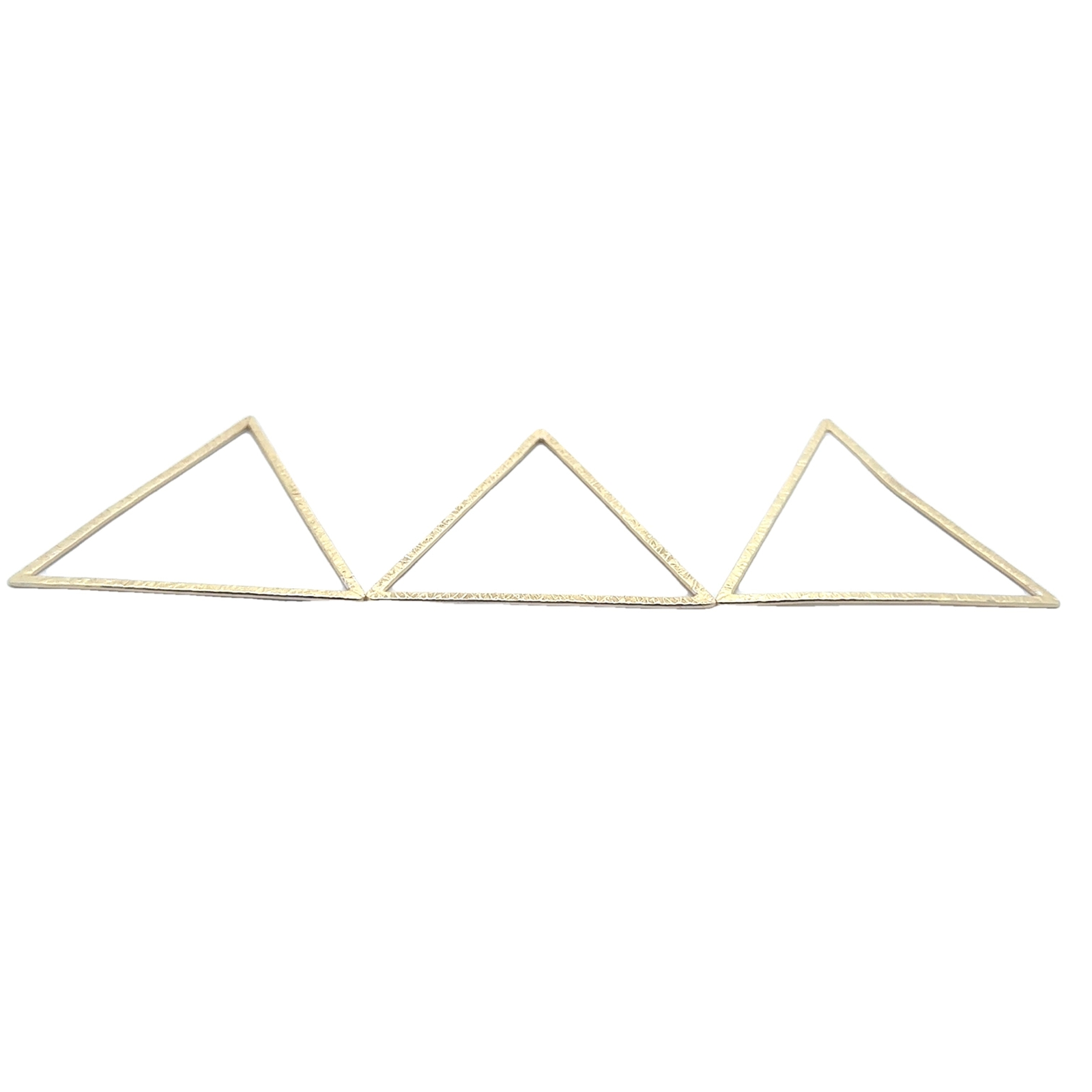 Gold Finish Silver Plated And Solid Copper Triangle Brushed Finish Blanks E-coat-image