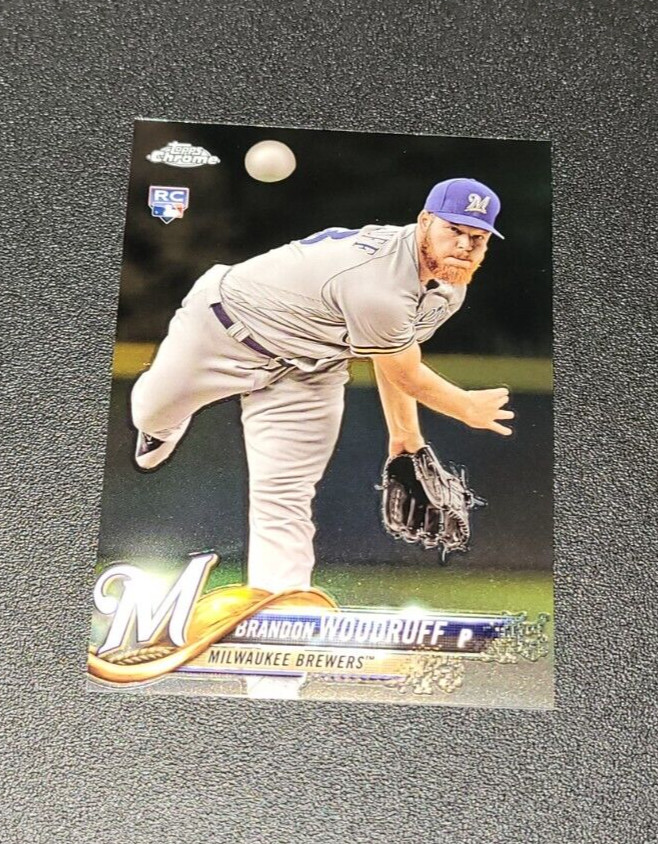 2018 Topps Chrome Brandon Woodruff Rookie #179 RC Milwaukee Brewers