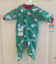 Carter's My First Christmas Santa Green Footed Fleece Sleeper Size 3 mth NWT