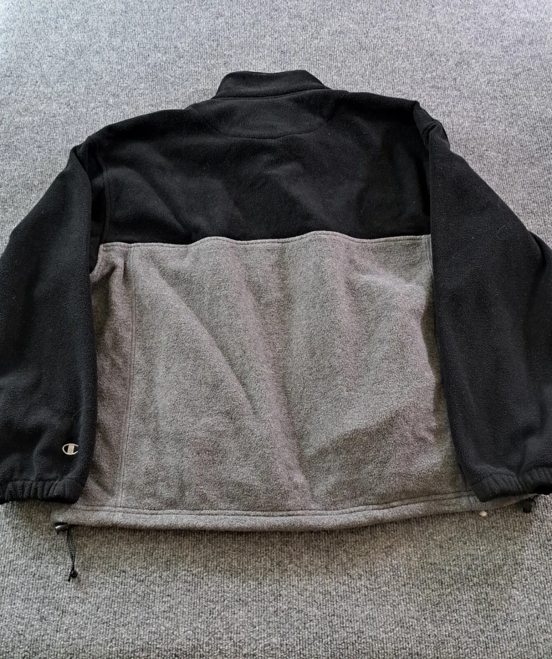 Suéter Champion Para Hombre Talla XL Negro Gris Cuarto Cremallera Pullover  Foto 2 de 4