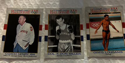 Lot Of 3 Hall Of fame US Olympic cards