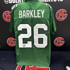 Saquon Barkley Signed Green Philadelphia Eagles Jersey Autographed Beckett BAS