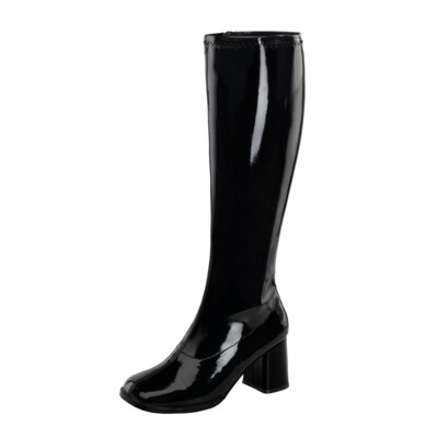 Funtasma Weitschaft-Kniestiefel Gogo-300WC Lack schwarz