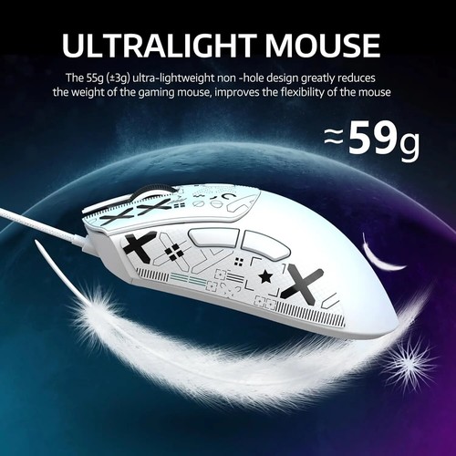 ATTACK SHARK R1 49g PixArt PAW3311 Gaming Sensor, BT/2.4G Wireless/Wired Mouse - Picture 30 of 50