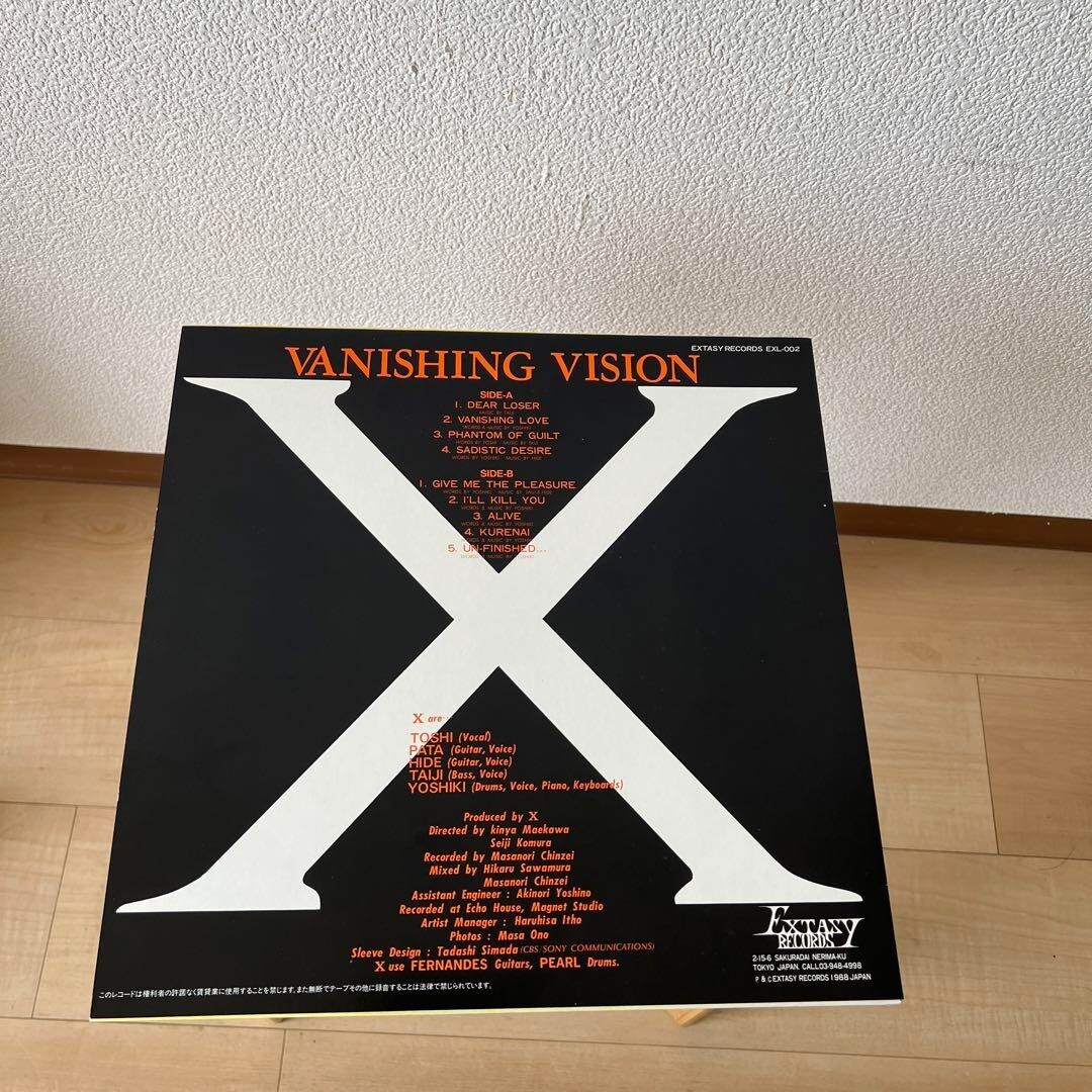 X Japan Vanishing Vision レコード 美品 X Japan Vanishing Vision Picture Record LP Japan Record