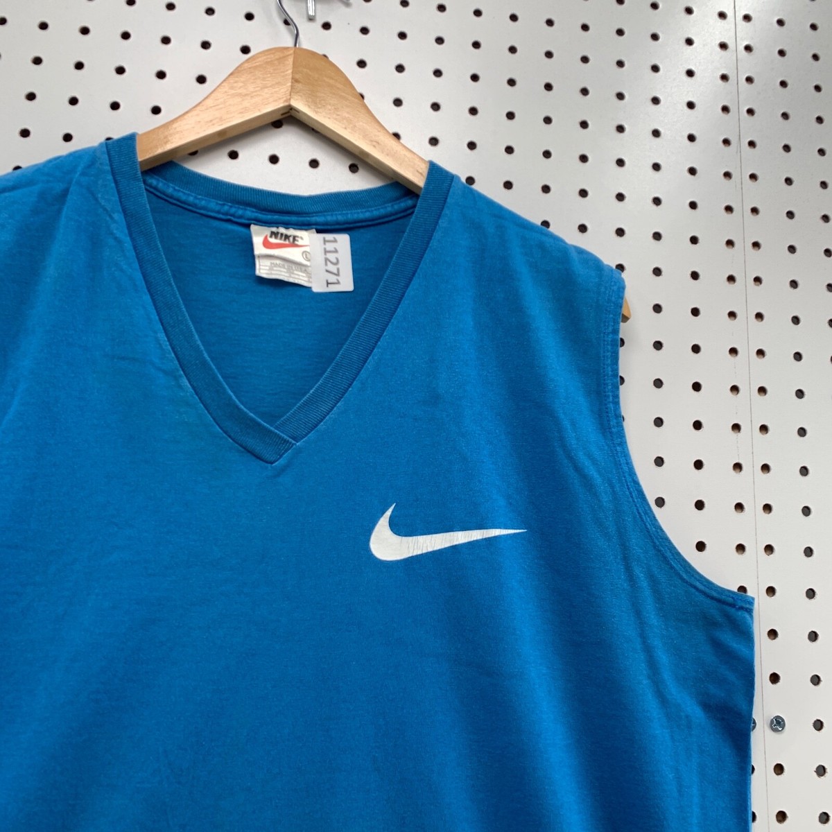VIntage 90s Nike Shirt Mens Large Blue White Swoosh