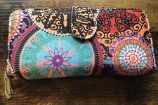 LOVESHE Women Wallet Purse Credit Card Clutch Zip Around Phone Clutch Boho Large