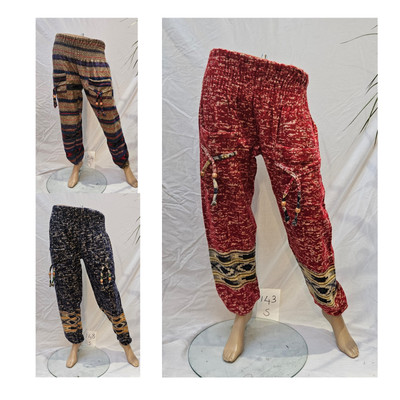 Cosy WARM HAREM PANTS Wooly Trousers  Soft Smock waist  Medium