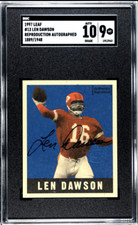 1997 Leaf Reproductions #13 Len Dawson SGC 9 MINT Auto 10, HOF Chiefs Legend TBC
