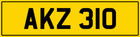 3X3 DATELESS PRIVATE REGISTRATION NUMBER PLATE AL AN ANN ALAN ALI ALS AK AKZ 310