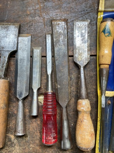 Vintage Chisel Lot - Buck, Samson, Sheffield, Santo, Etc. Woodworking Chisel Lot - Picture 3 of 15