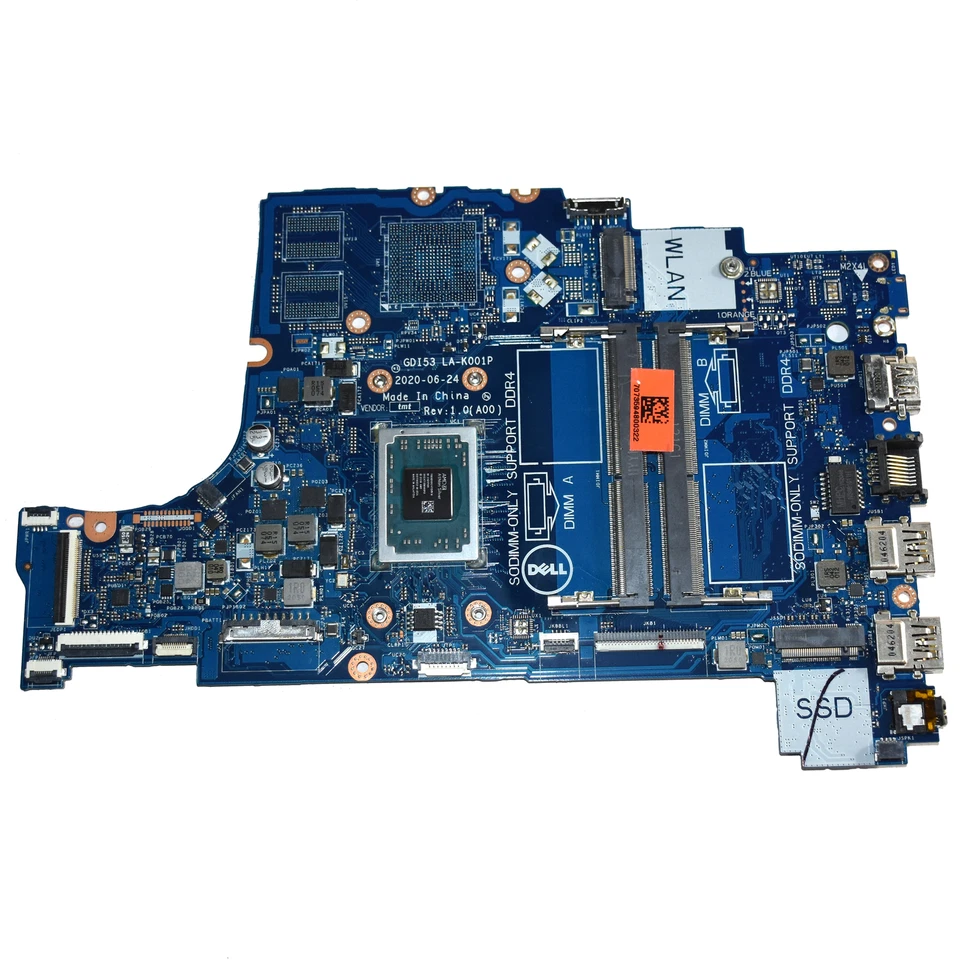 Placa madre Dell Inspiron 15 3505 AMD Athlon plateada 3050U 2,3 GHz LA-K001P P92W5 Foto 3 de 4