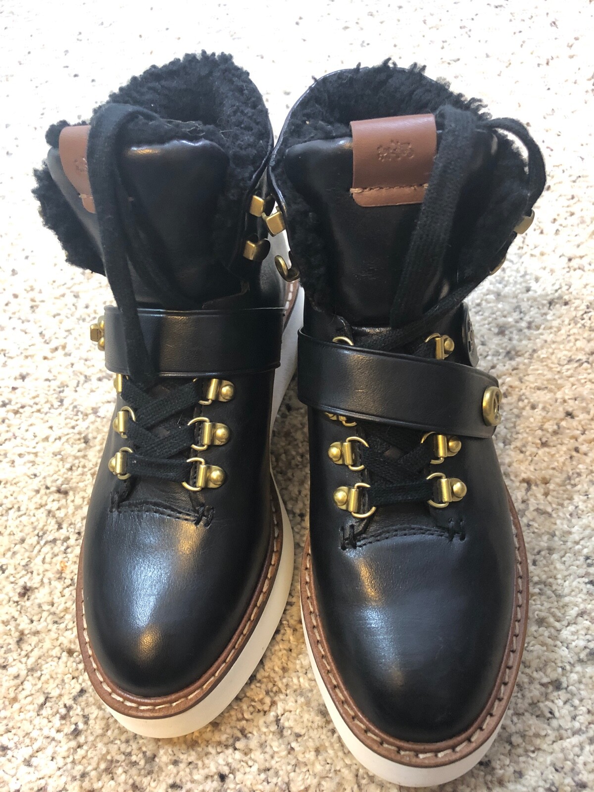 Woman's Black Coach Boots US 5.5 - image 1