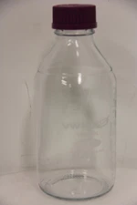 Lot of 6 VWR 10754-820 89000-240 1000mL Media Storage Bottles + Screw Caps